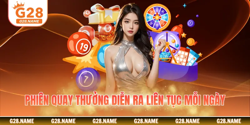 Phiên quay thưởng diễn ra liên tục mỗi ngày